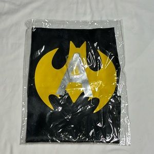 Batman cape and eye mask with letter “A” stamped on batman logo. Toddler size